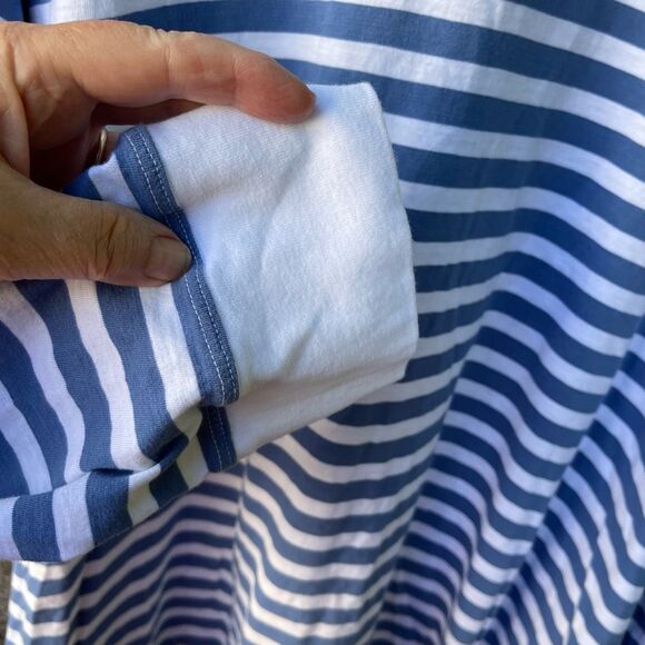 I.Crew size 3X striped long sleeve boxy tee FLAW - Picture 4 of 6